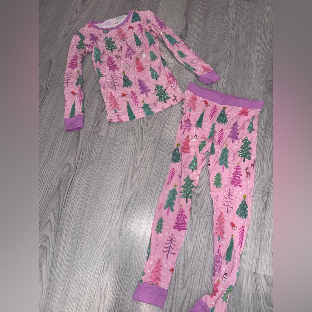 Little Sleepies Pink Christmas Pajamas 4T